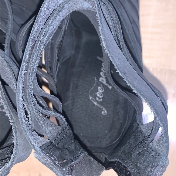 FREE PEOPLE HYBRID STRAPPY Grey Suede Bootie NWOT - Picture 11 of 16